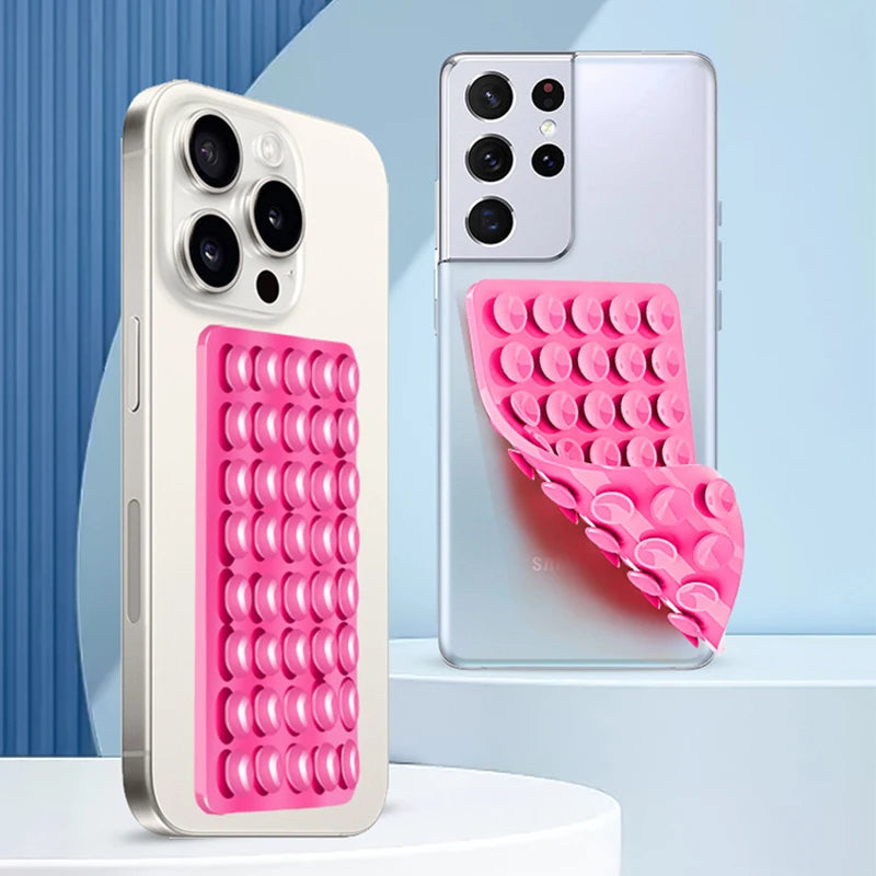 Double Side Silicone Suction Pad for Mobile Phone Fixture Suction Cup Backed Adhesive Silicone Rubber Sucker Pad for Fixed Pad