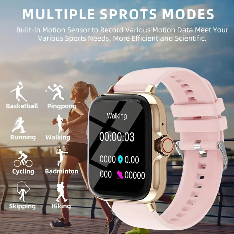 Smart watch com Chamada – Modo Multi-Esporte e Lembrete de Mensagens para iPhone/Android