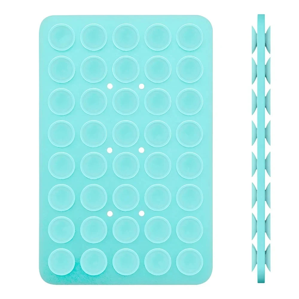 Double Side Silicone Suction Pad for Mobile Phone Fixture Suction Cup Backed Adhesive Silicone Rubber Sucker Pad for Fixed Pad