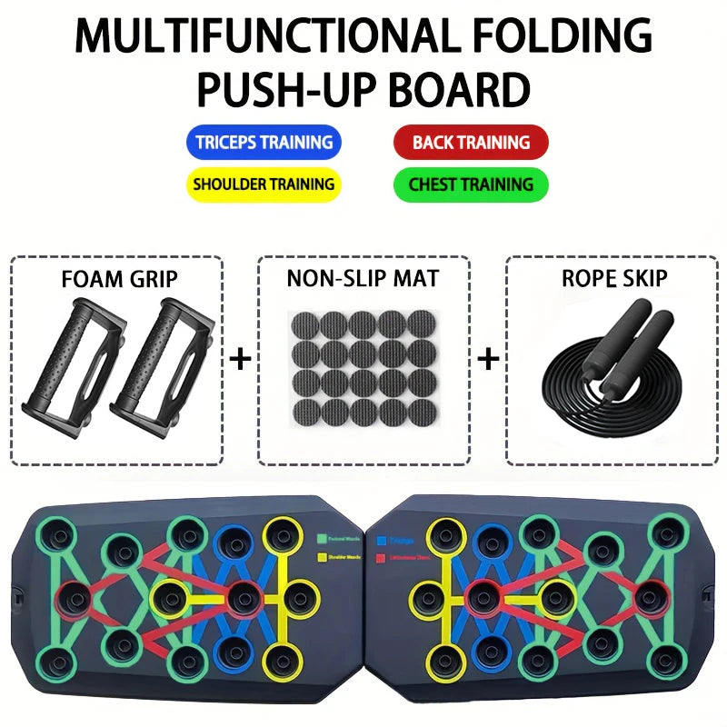 Conjunto de Prancha de Flexão Multifuncional