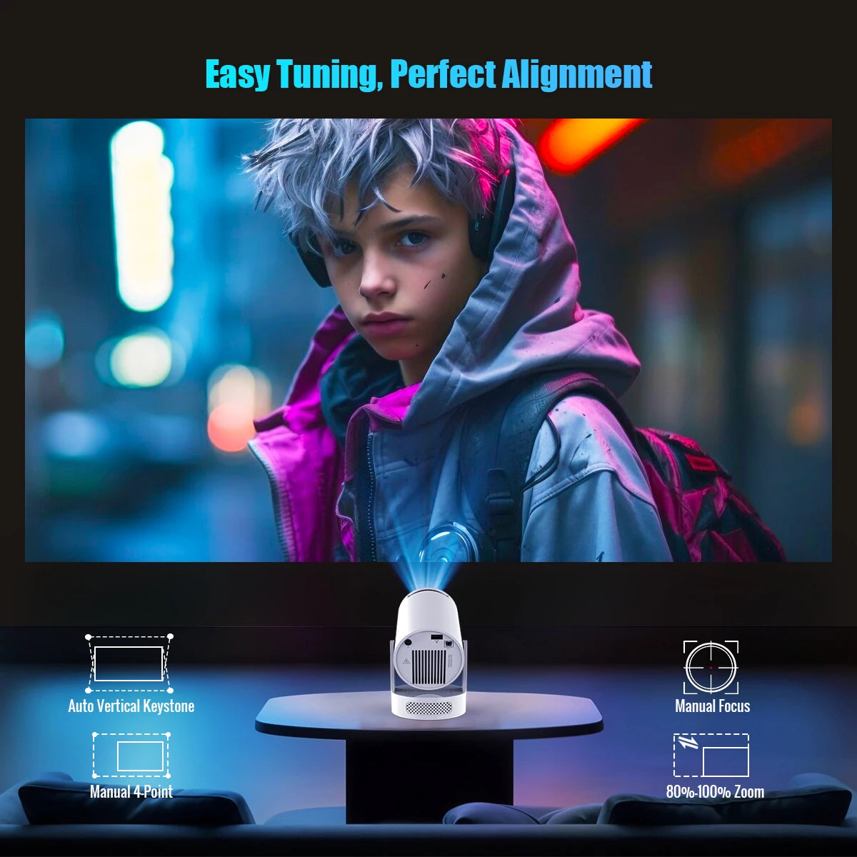 HY300 Pro 8k Portable Projector