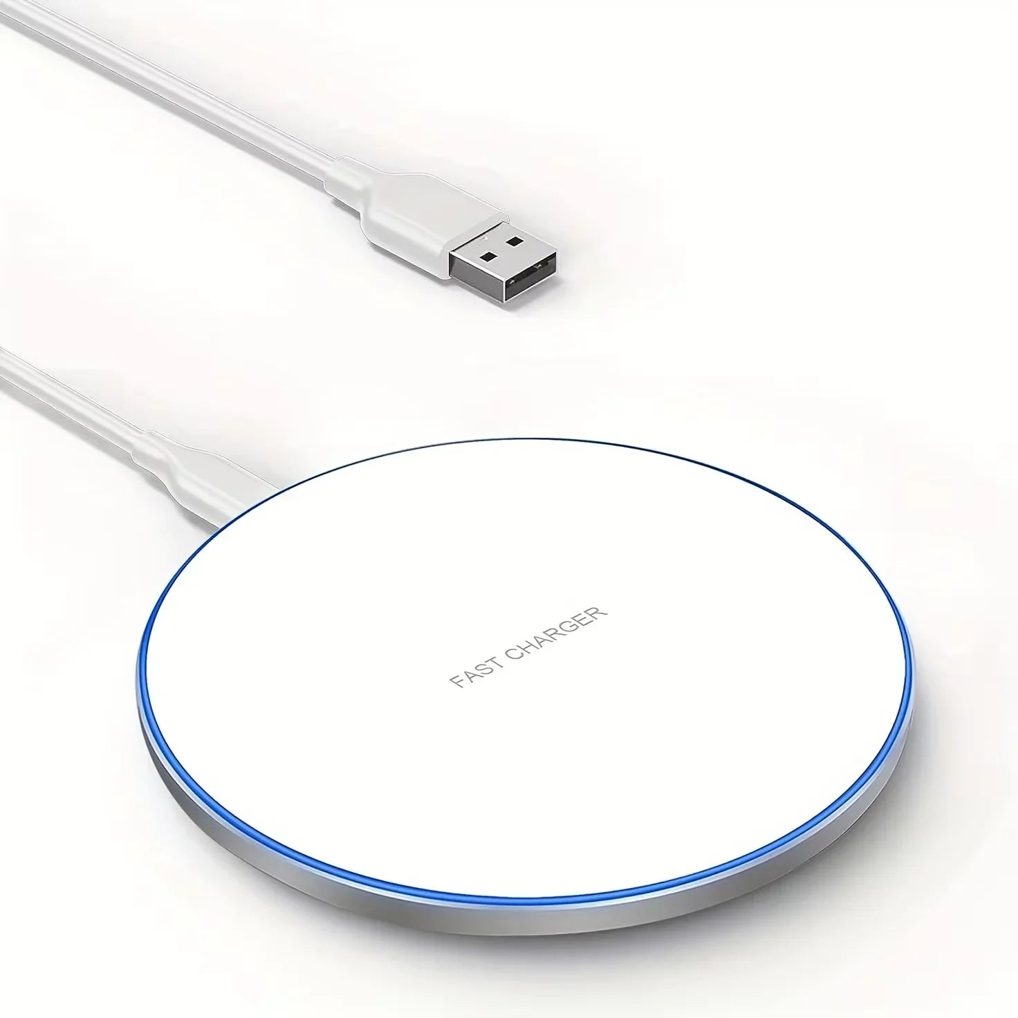 Mini LED Wireless Charger Pad For iPhone 16 15 14 13 12 8 X Pro Max Samsung Xiaomi Induction Fast Charging Dock Station