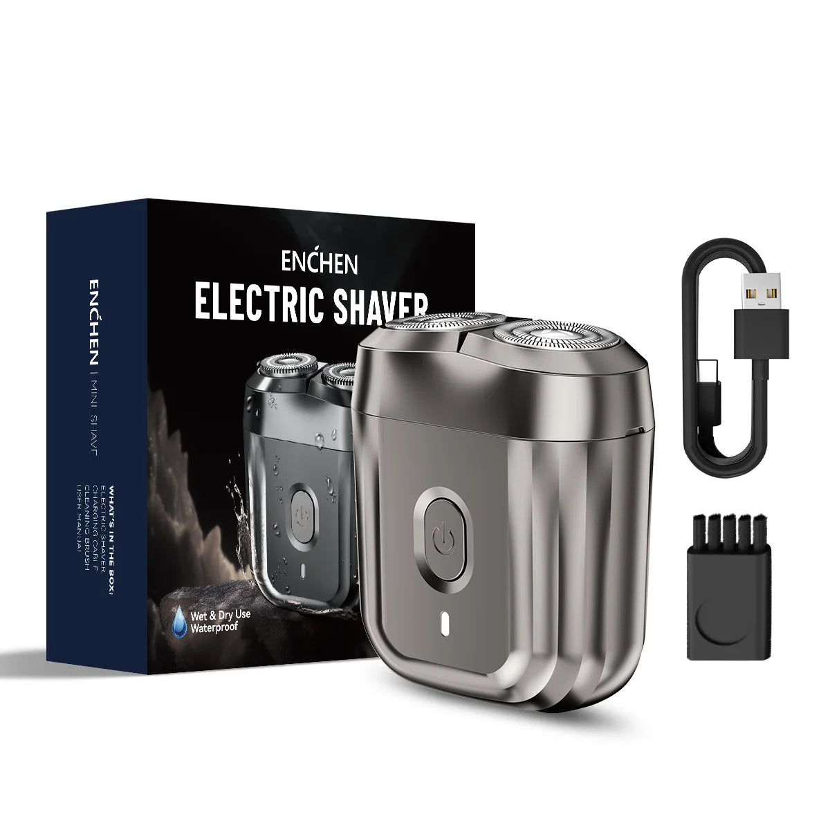 ENCHEN Mini6 2-Direction Flex Heads Electirc Shaver 100% Waterproof Up to 60-Min OF Cordless Shaving With Magnetic Cutter Head