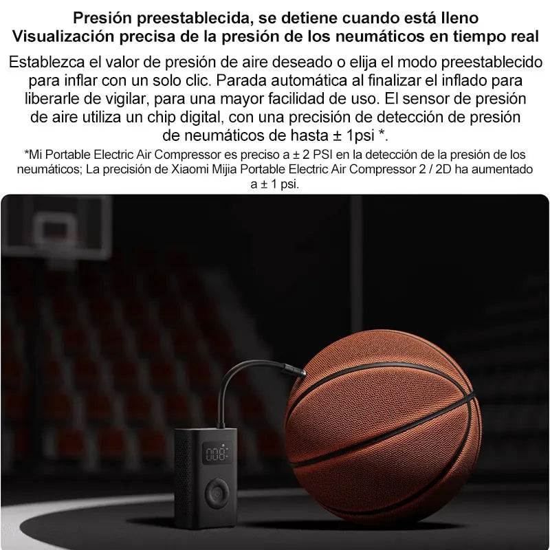 Xiaomi Mijia Portable Electric Air Compressor 2/2D,Smart Digital Tire Pressure Detection Inflator, Multitool Electric Air Pump 2